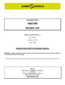 Heater Magma 500| User manual