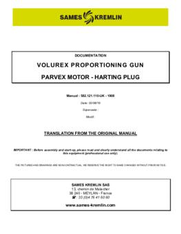 Volurex proportioning gun PARKER motor - HARTING plug | User manual