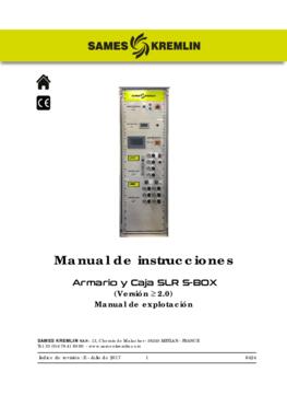Armario y caja SLR S-BOX | Manual de explotación