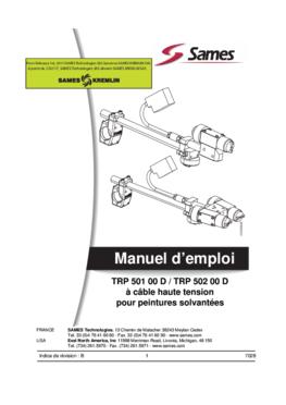 TRP 501 00 D / TRP 502 00 D | Manuel d&#039;emploi
