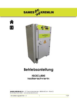 Isocube Isolierschrank|Betriebsanleitung