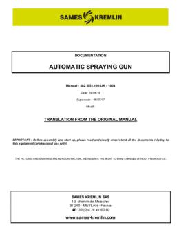 Automatic spraying gun gun | User manual