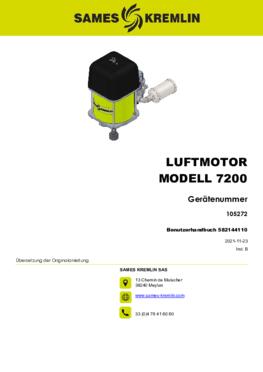 Luftmotor 7200  | Betriebsanleitung