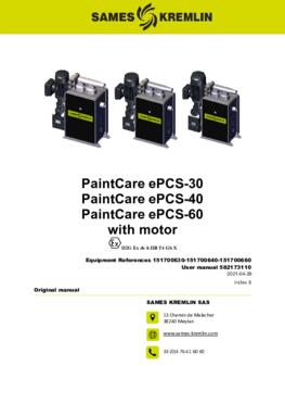 PaintCare ePCS-30-40-60 with motor |Instructions manual
