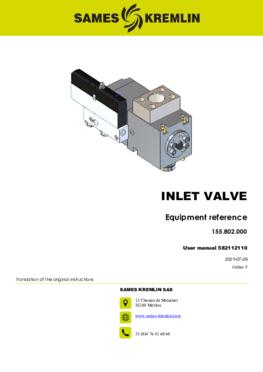 Inlet valve  | User manual