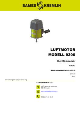 Luftmotor 9200  REXSON | Betriebsanleitung