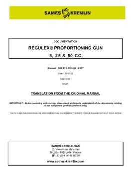 REGULEX 5 - 25 - 50CC | User manual