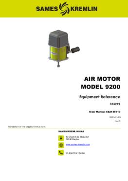 Motor 9200 REXSON Dispense | User manual