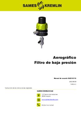 Filtro de baja presión | Manual de usuario