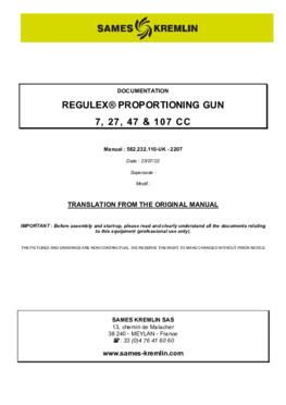 REGULEX 7 - 27 - 47 - 107CC | User manual