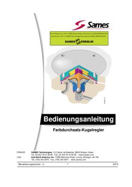 Farbdurchsatz-Kugelregler (EU version) | Betriebsanleitung