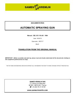 Automatic spraying gun gun | User manual