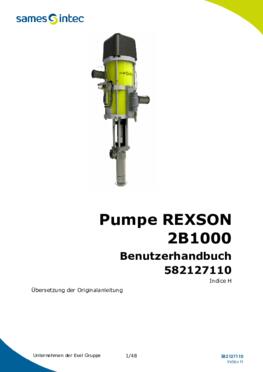 REX2B1000 REXSON Dispense | Betriebsanleitung