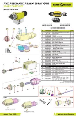AVX Gun Spare Parts Sheet (for NA only)
