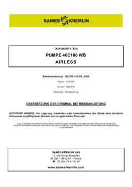 40C100 WB Airless® Pumpe | Betriebsanleitung