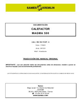 Calefactor Magma 500 | Manual de instrucciones