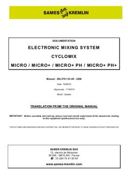 Cyclomix Micro / Micro+ / Micro+ PH / Micro+ PH+ | User manual