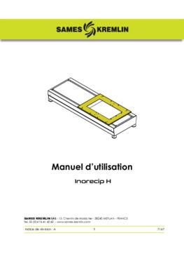 Inorecip H | Manuel d&#039;instructions