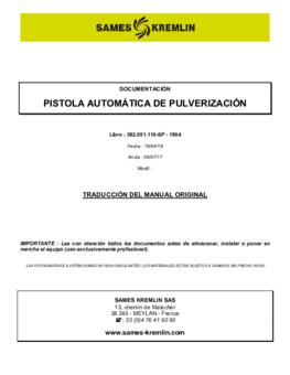 Pistola Automática de pulverizacion | Manual de intrucciones