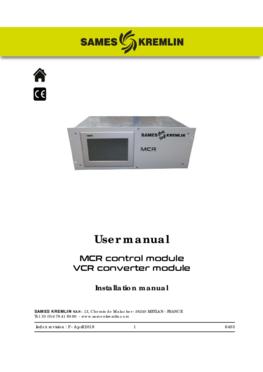MCR | Installation manual