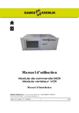 MCR | Manuel d&#039;installation