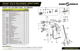 SFlow 275 &amp; 470 Gun Spare Parts Sheet (for NA only)