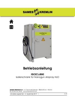 ISOCUBE für Nanogun Airspray H2O | Betriebsanleitung