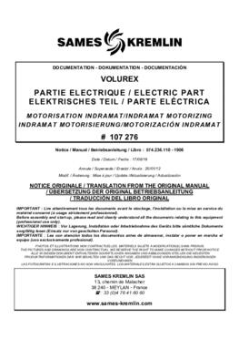 Volurex parte eléctrica Motorización Indramat | Manual de instrucciones