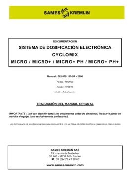 Cyclomix Micro / Micro+ / Micro+ PH / Micro+ PH+ / Manual de instrucciones