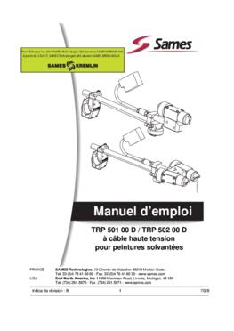 TRP 501 00 D / TRP 502 00 D | Manuel d&#039;emploi