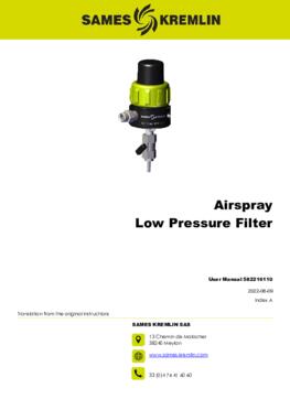 Low Pressure Filter  | User Manual