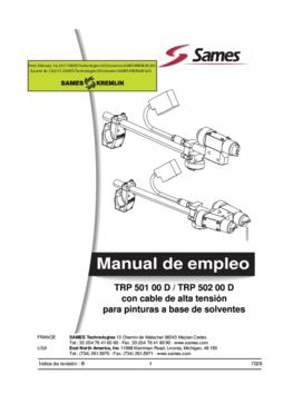 TRP 501 00 D / TRP 502 00 D | Manual de empleo