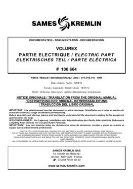 Volurex parte eléctrica | Manual de instrucciones