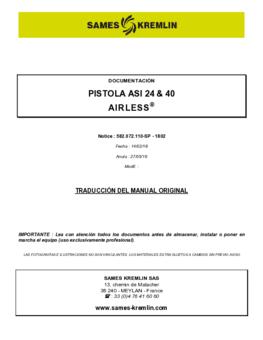 ASI 24 &amp; 40 Airless® | Manual de instrucciones
