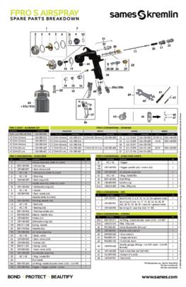 NA FPro S suction spare part sheet