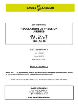 Régulateur Airmix inox | Manuel d&#039;utilisation