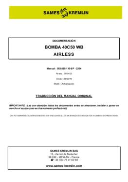 40C50 WB | Manual de instrucciones